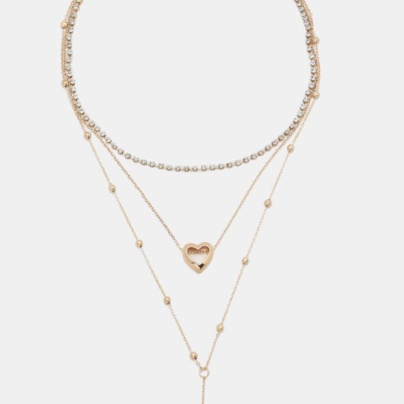 Necklace and jewelry with heart pendant - Picture 2 of 2